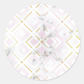 Kamelias geometrisches Muster 4 Runder Aufkleber (Vorderseite)