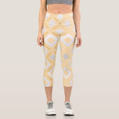 Kamelias geometrisches Muster 8 Capri Leggings (Vorderseite)