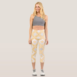 Kamelias geometrisches Muster 8 Capri Leggings