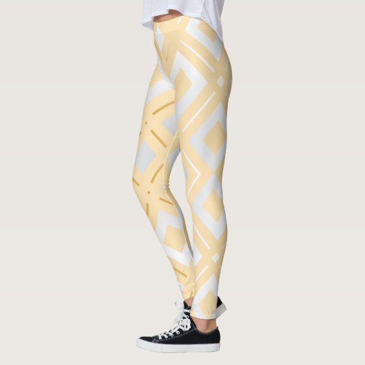 Kamelias geometrisches Muster 8 Leggings (Links)