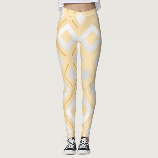 Kamelias geometrisches Muster 8 Leggings (Vorderseite)