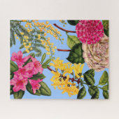 Kamelie, Forsythia, Rhododendron und Akazie Puzzle (Horizontal)