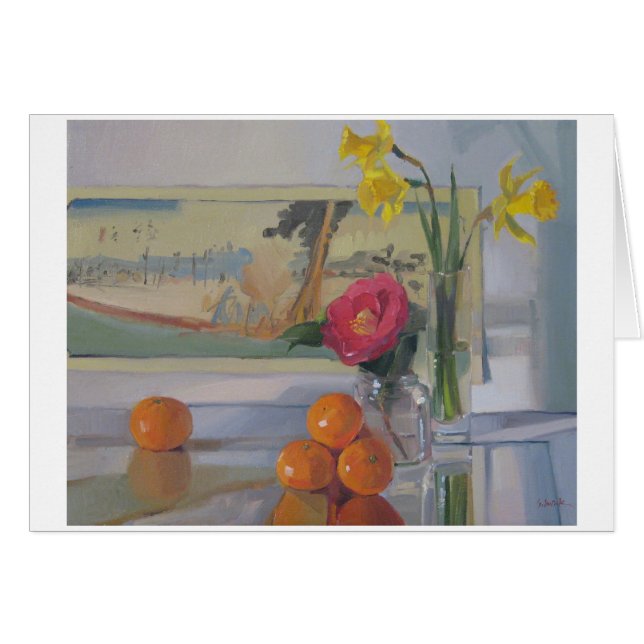 Kamelie Japonica - Kunst-Karte, leer (Vorderseite (Horizontal))