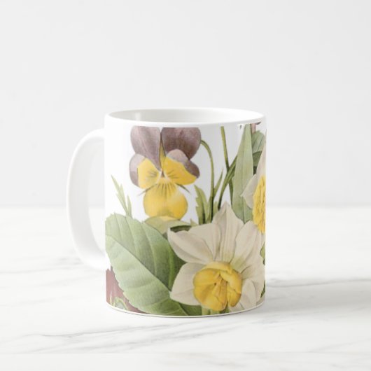 Kamelie, Narzisse, Panik von Redouté Kaffeetasse (Vorderseite Links)