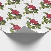 Kamelien-Blumenmuster Geschenkpapier (Ecke)