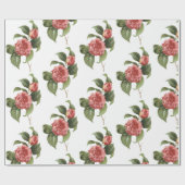 Kamelien-Blumenmuster Geschenkpapier (Flach)