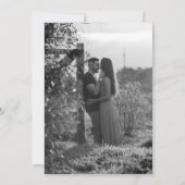 Kamelien-Hochzeit, rosa, graubraun Einladung (Rückseite)