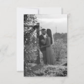 Kamelien-Hochzeit, rosa, graubraun Save The Date (Rückseite)