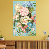 Kamelien-Hydrangea Morgenglorium-Blumen Leinwanddruck (Insitu (Wohnzimmer))