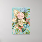 Kamelien-Hydrangea Morgenglorium-Blumen Leinwanddruck (Vorderseite)