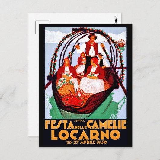 Kamelien, Locarno, Schweiz, Vintag Postkarte (Vorne/Hinten)