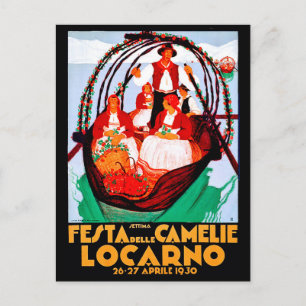 Kamelien, Locarno, Schweiz, Vintag Postkarte