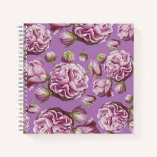 Kamelien-Rosengarten-Blumen-Notizbuch Notizblock