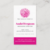 Kamelien Schönheitspflege Foto Visitenkarte (Vorderseite)