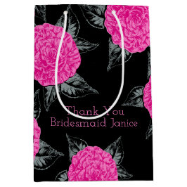Kamelien-Tintenkunst, rosa und schwarze Gastgesche Mittlere Geschenktüte