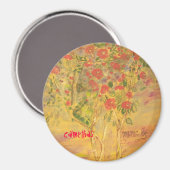 Kamelieskizze Magnet (Vorderseite/Rückseite)