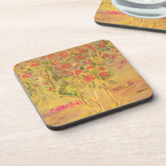 Kamelieskizze Untersetzer (Linke Seite)