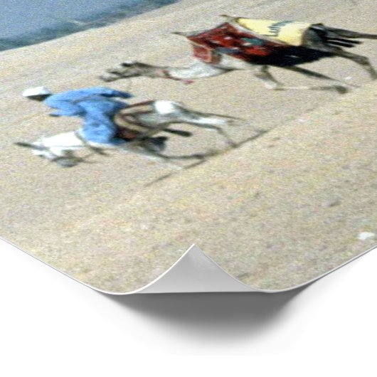 Kamelkarawan, der die Sahara überquert Poster (Ecke)