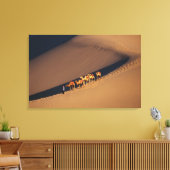 Kamelkarawane auf der Wüste, Dunhuang, Gansu Leinwanddruck (Insitu (Wohnzimmer))