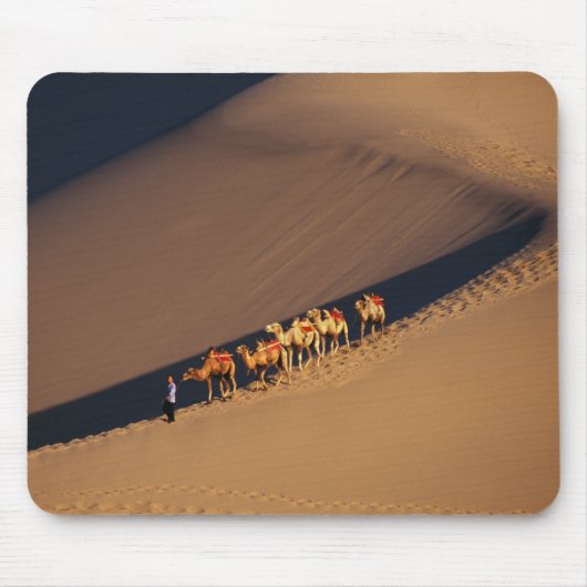 Kamelkarawane auf der Wüste, Dunhuang, Gansu Mousepad (Vorne)