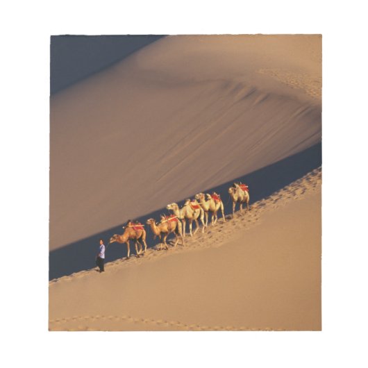 Kamelkarawane auf der Wüste, Dunhuang, Gansu Notizblock (Vorderseite)
