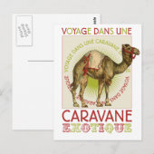 Kamelkarawane Postkarte (Vorne/Hinten)