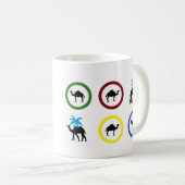 Kamelkreuzungsschild Tasse Arabisch  (VorderseiteRechts)