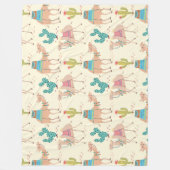 Kamelmuster, Kaktusmuster, Wüstendruck Fleecedecke (Vorderseite)