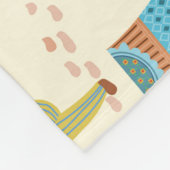 Kamelmuster, Kaktusmuster, Wüstendruck Fleecedecke (Ecke)