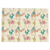 Kamelmuster, Kaktusmuster, Wüstendruck Große Geschenktüte (Rückseite)