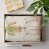 Kamelmuster, Kaktusmuster, Wüstendruck Seidenpapier (Geschenk)