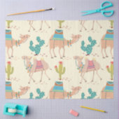 Kamelmuster, Kaktusmuster, Wüstendruck Seidenpapier (Basteln)