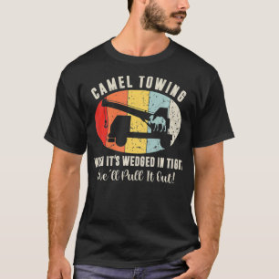 Kamelschleuder, wenn er in knackiger Höhe eingekei T-Shirt