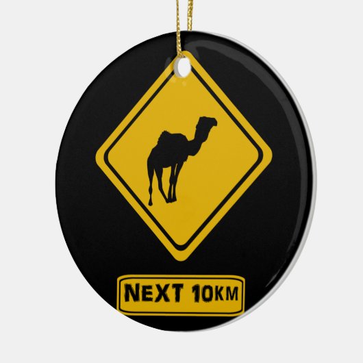 Kamelstraßenzeichen Keramikornament (Links)