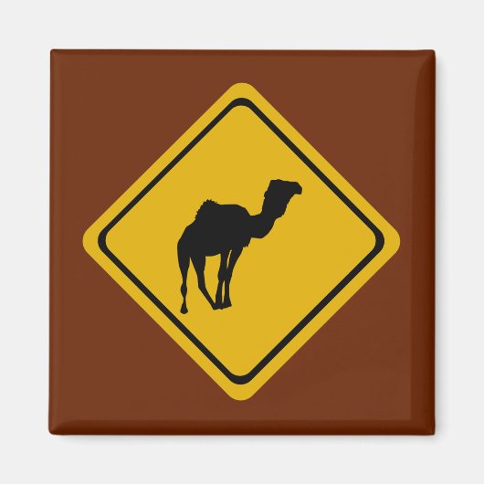 Kamelstraßenzeichen Magnet (Vorne)