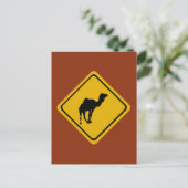 Kamelstraßenzeichen Postkarte (Stehend Vorderseite)