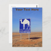 Kamelzeichen, Tunesien, anpassbare Postkarte (Vorne/Hinten)