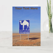 Kamelzeichen, Tunesien, benutzerdefinierbar Karte (Vorderseite)