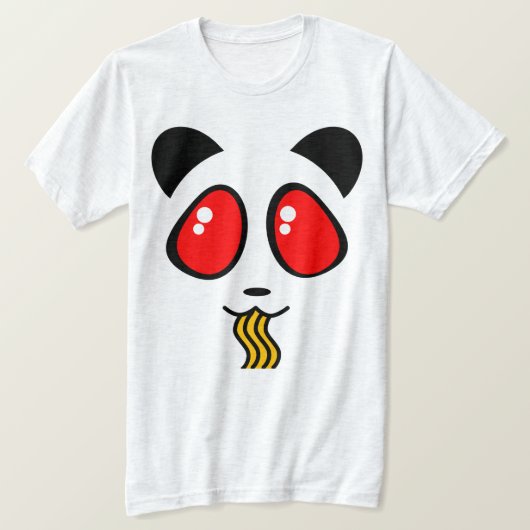 KAMEN RAMEN-PANDA-GESICHTS-T-SHIRT T-Shirt (Design vorne)