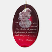 KAMEO ANTIQUE, LADY MIT GRABEN, WEIN UND MUSIK KERAMIK ORNAMENT (Links)