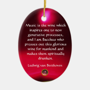 KAMEO, KLEINE UND GRABEN, WEIN UND MUSIKQUOTE KERAMIKORNAMENT