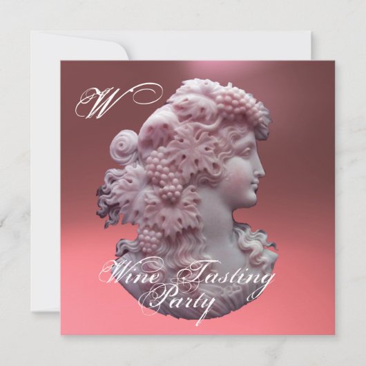 KAMEO, LADY UND GRAPEN WEIN PARTY AUSPROBIEREN EINLADUNG (Vorderseite)