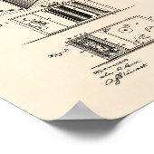 Kamera 1988 Patent Art Old Peper Poster (Ecke)