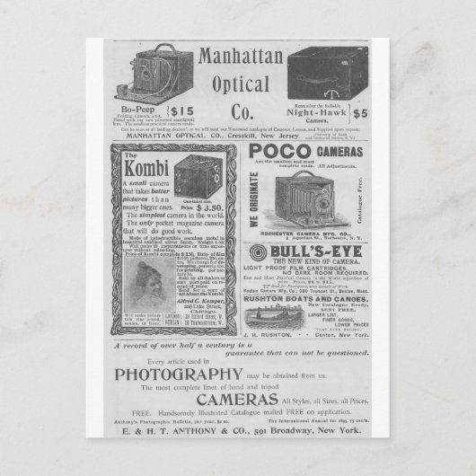 Kamera-Anzeigen Postkarte (Vorderseite)