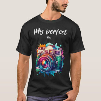 Kamera-Aquarell-Fotografengeschenke zum Geburtstag T-Shirt