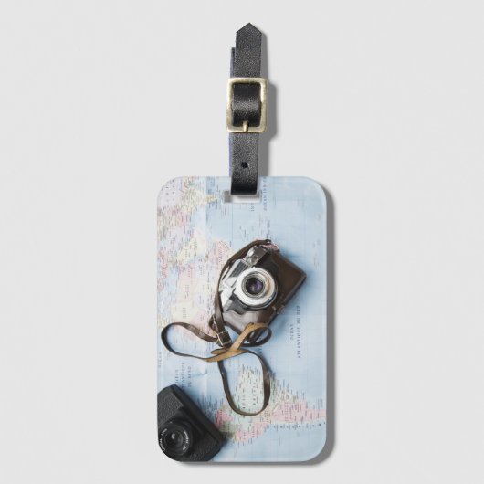 Kamera auf dem Kartenlesetag Gepäckanhänger (Vorderseite Vertikal)