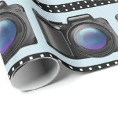 "Kamera auf Film " Geschenkpapier (Rolleneckpunkt)