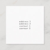 Kamera auf rosa Marmorstein Quadratische Visitenkarte (Rückseite)