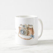 Kamera Blaue Schleife Kaffeetasse (VorderseiteRechts)