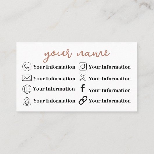 Kamera + Blume Visitenkarte (Rückseite)